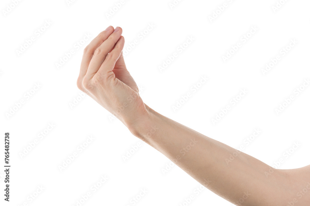 Adult man hand Italian gesture isolated on white background Adult man hand Italian gesture isolated on white background