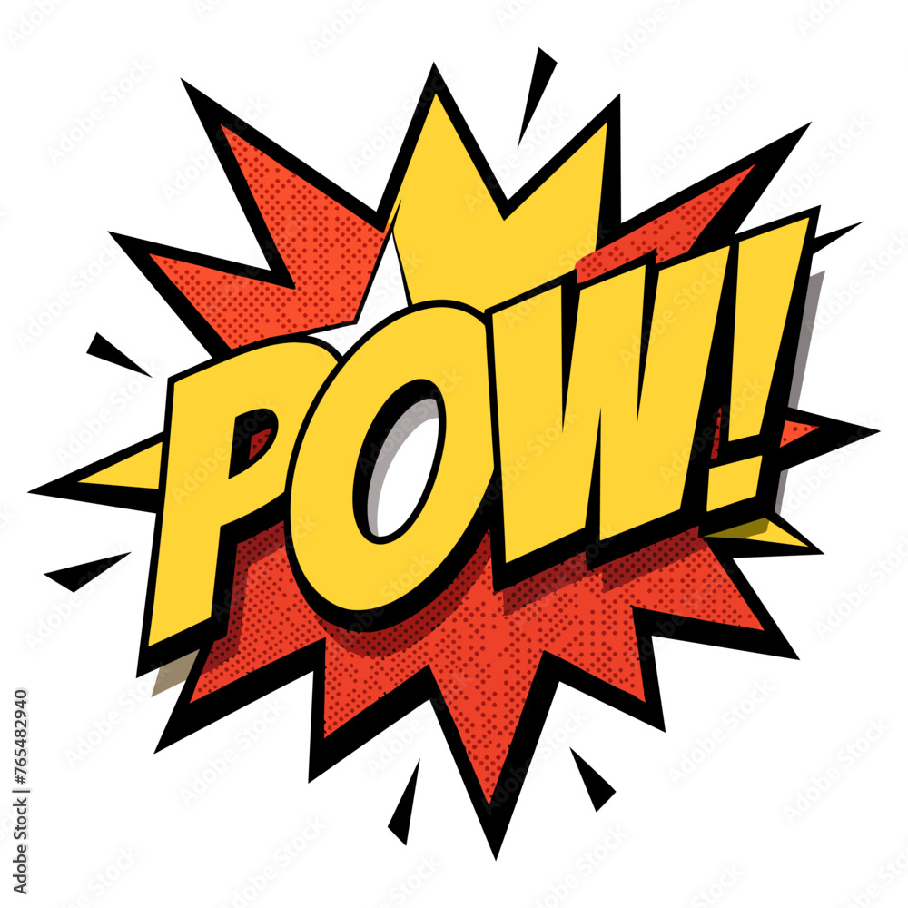 Fototapeta premium Comic Pow Splash Vector Illustration