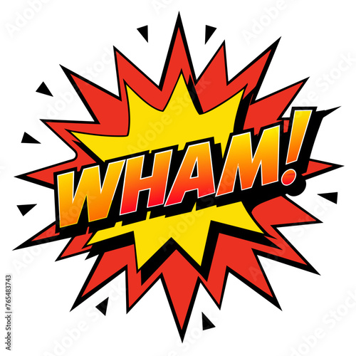 Comic Wham Splash Vector Illustration