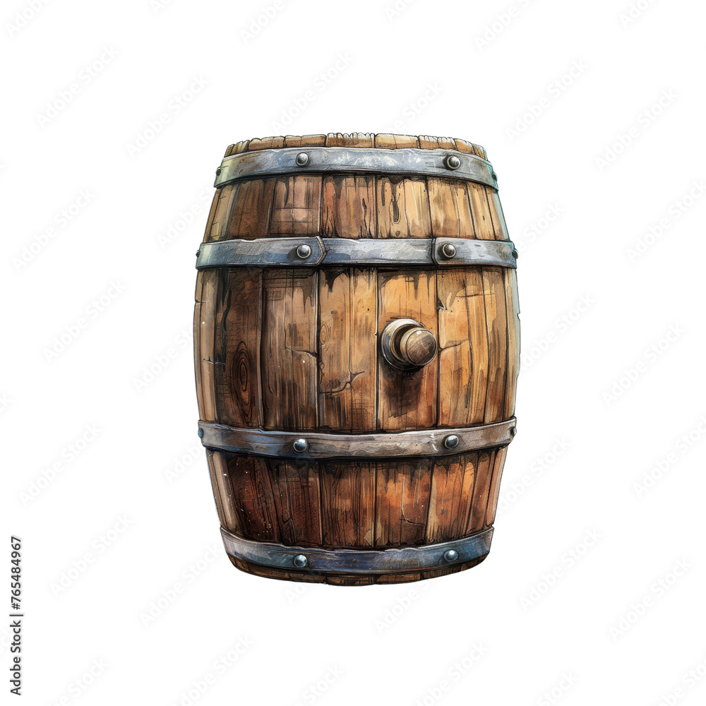 A barrel illustration style PNG A barrel illustration style PNG