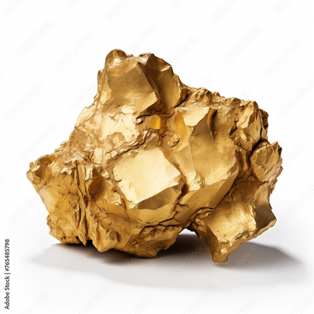 Mineral gold isolated on white (primary raw material) Mineral gold isolated on white (primary raw material)
