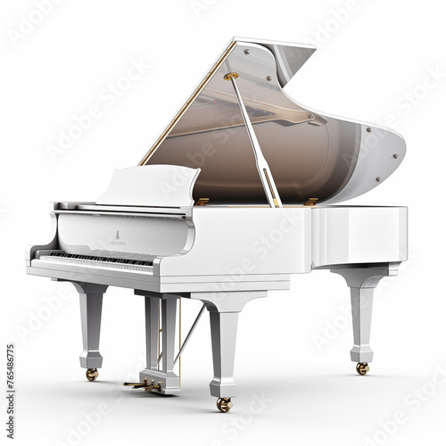 grand piano isolated on white