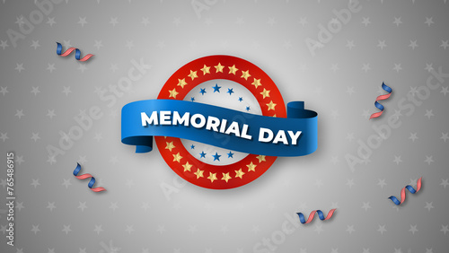 Happy Memorial Day card with grosgrain ribbon photo