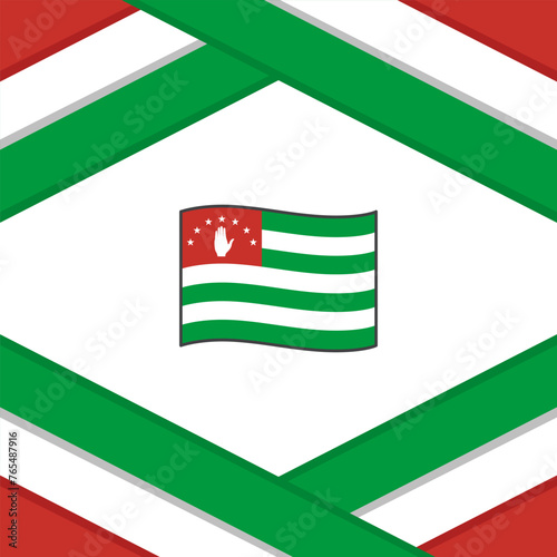 Abkhazia Flag Abstract Background Design Template. Abkhazia Independence Day Banner Social Media Post. Abkhazia Template