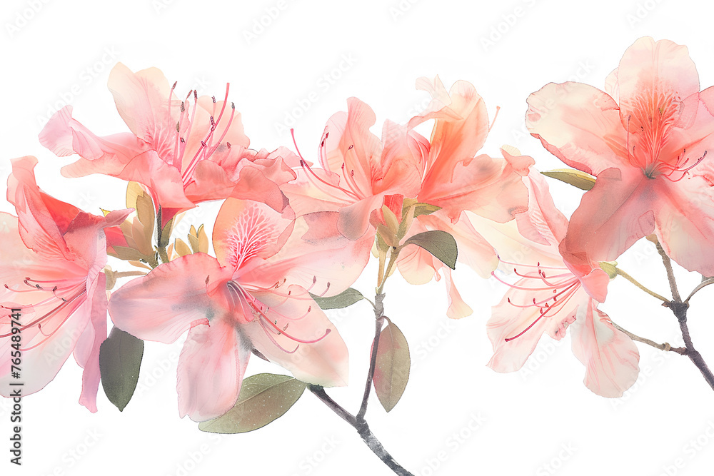 ツツジの花（水彩画）