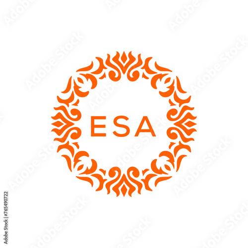 ESA  logo design template vector. ESA Business abstract connection vector logo. ESA icon circle logotype.

