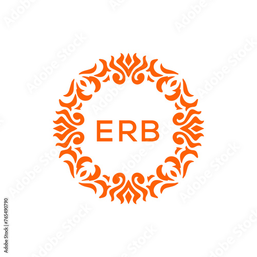 ERB  logo design template vector. ERB Business abstract connection vector logo. ERB icon circle logotype.
