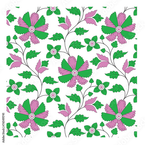 Leaf and flower pattern