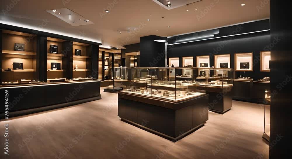 Interior of a jewelry store. Interior of a jewelry store.