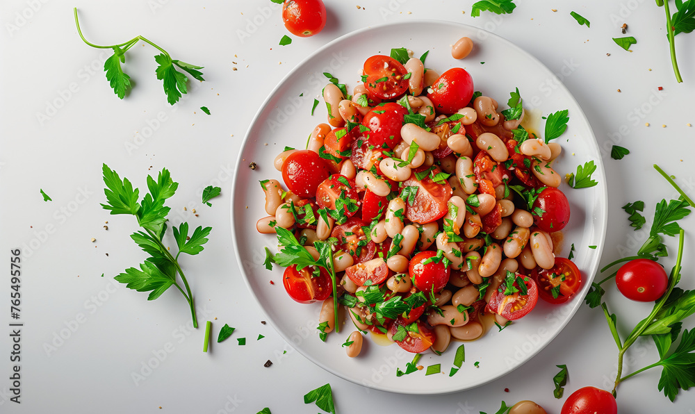 Mediterranean-inspired Lunch: Beans with Colorful Veggies
Mediterranean-inspired Lunch: Beans with Colorful Veggies
