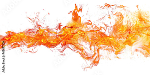 red hot fire isolated on white or transparent png