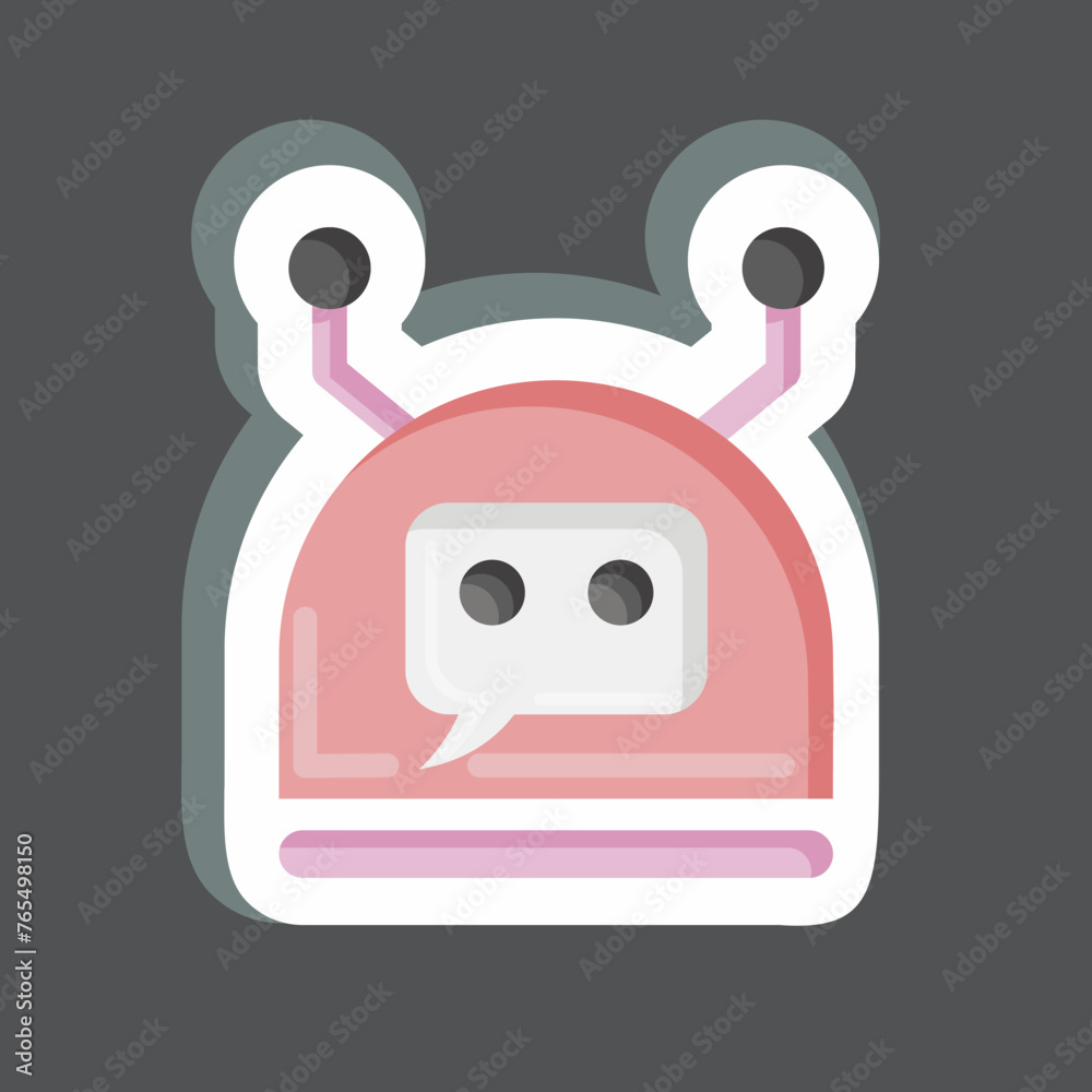 Sticker Chatbot. related to Machine Learning symbol. simple design editable. simple illustration. simple vector icons Sticker Chatbot. related to Machine Learning symbol. simple design editable. simple illustration. simple vector icons