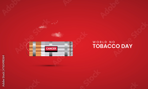World No Tobacco Day, No smoking creative design for social media banner, poster vector illustration