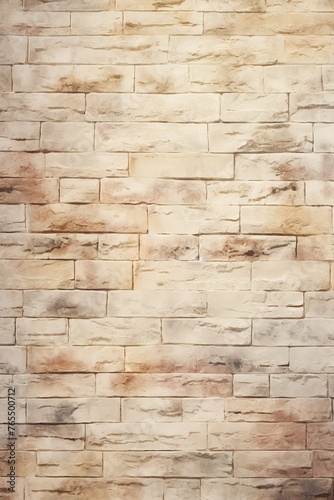 The ivory brick wall makes a nice background for a photo  in the style of free brushwork