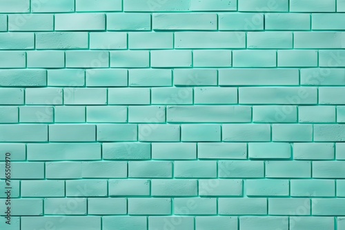 The mint brick wall makes a nice background for a photo, in the style of free brushwork