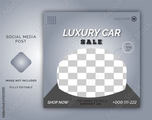 Free Vector Luxury car sale social media post design template