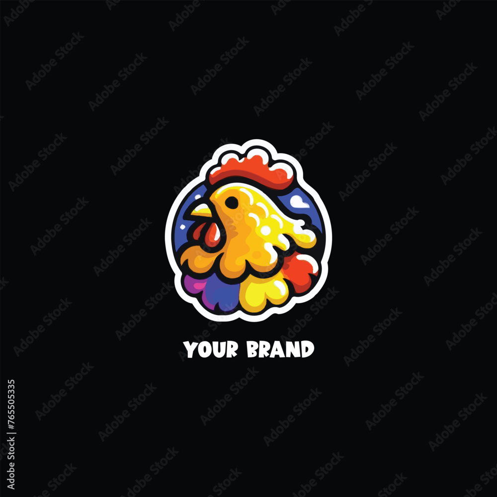 colorful cartoon chicken colorful cartoon chicken