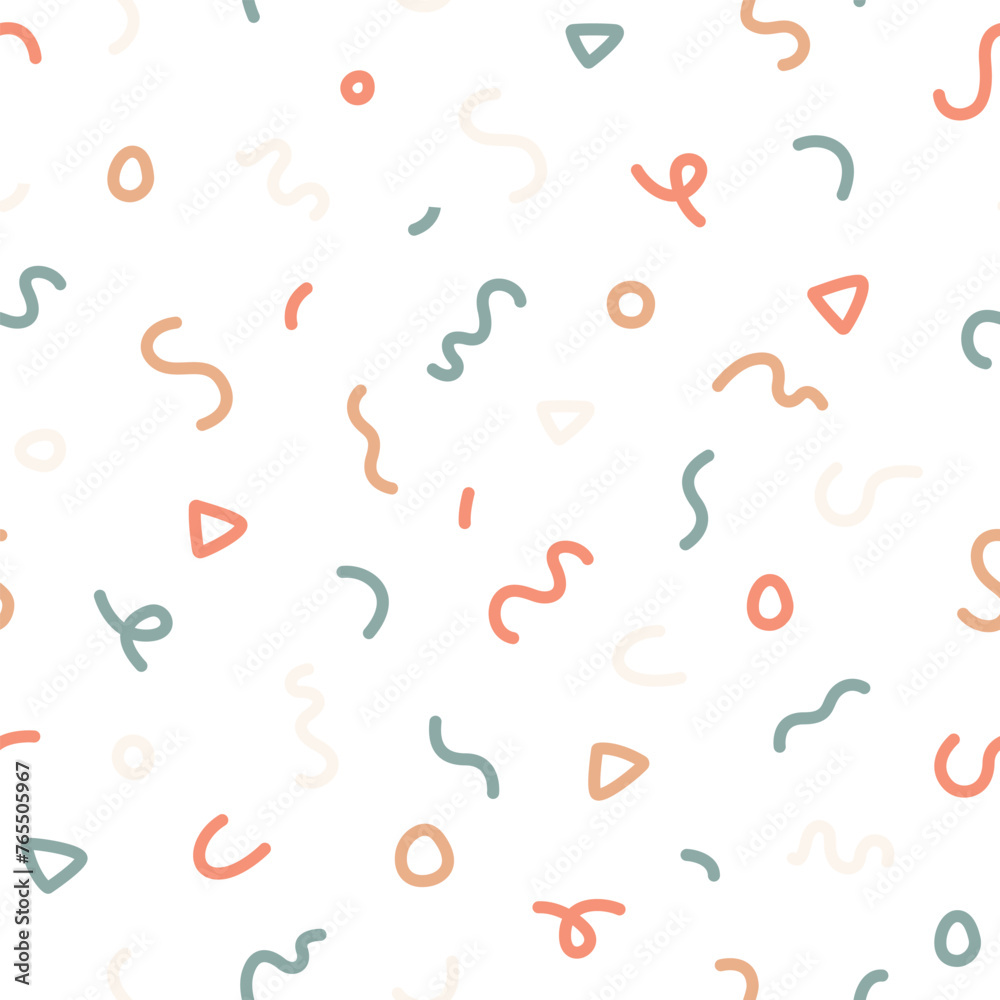 Colorful holiday birthday confetti seamless pattern paper design