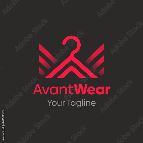 Illustration Vector Graphic Logo of Avant Wear. Merging Concepts of a Hanger Fashion and Initial A Alphabet Shape. Good for Fashion Industry, Business Laundry, Boutique, Garment, Tailor and etc © Grapixy