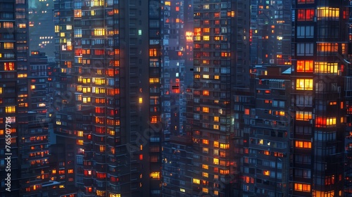 Urban Glow Stories of Life in Highrise Apartments Illuminating the City's Pulse