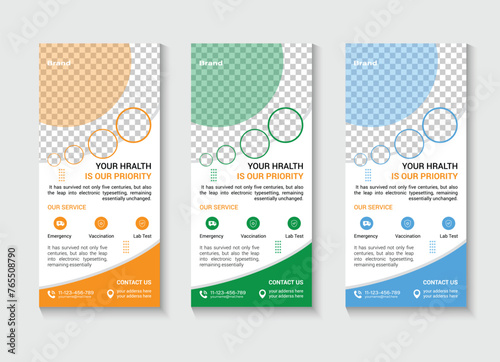 Medical rack card or dl flyer templates