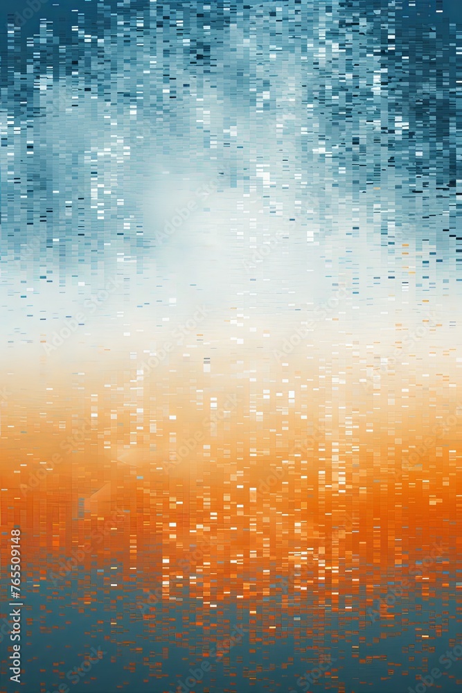 White and orange abstract reflection dj background, in the style of pointillist seascape