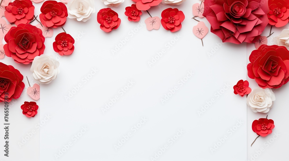 Vibrant Red Flower Garland with Lush Blossoms Hanging on a Neutral Background. Perfect for Adding Your Message.
Vibrant Red Flower Garland with Lush Blossoms Hanging on a Neutral Background. Perfect for Adding Your Message.