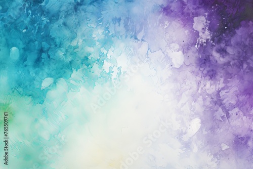 White and yellow watercolour splatter background  purple yellow