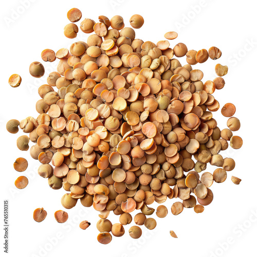 Lentils isolated on transparent background