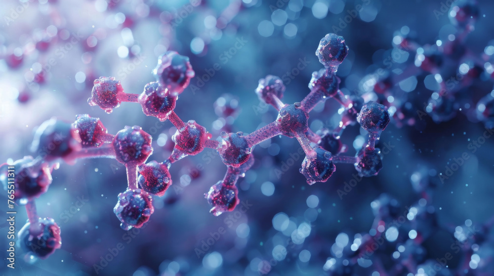 Crystal-like molecular structure in shades of blue, symbolizing advanced scientific research and molecular engineering. Crystal-like molecular structure in shades of blue, symbolizing advanced scientific research and molecular engineering.