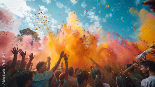 Euphoric Sky of Hues : Celebrating Holi festival with Colorful Gust