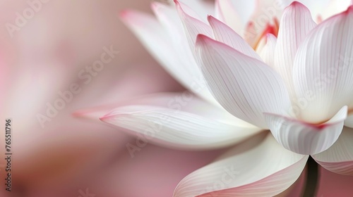 A delicate lotus in soft pink hues offers a symbol of grace and beauty for Vesak Day  inspiring serenity and contemplation.