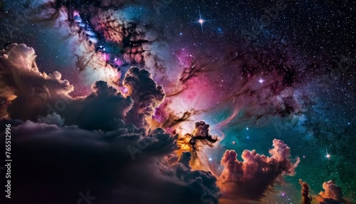 Colorful space galaxy cloud nebula Star night cosmos Universe