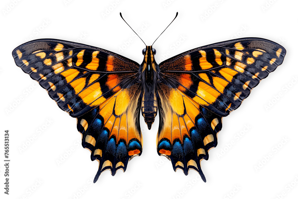 Beautiful Swallowtail butterfly isolated on a white background with clipping path Beautiful Swallowtail butterfly isolated on a white background with clipping path