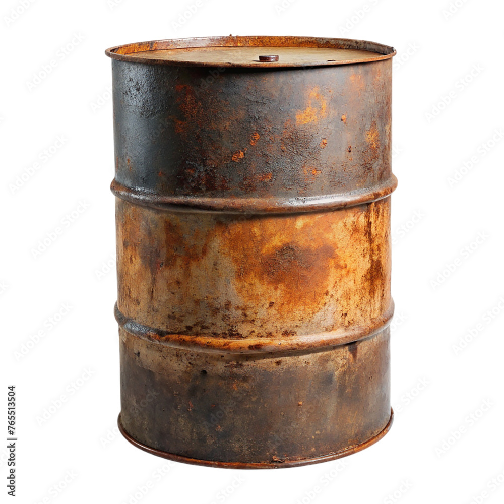 Rusty old metal barrel. isolated on transparent background. Rusty old metal barrel. isolated on transparent background.