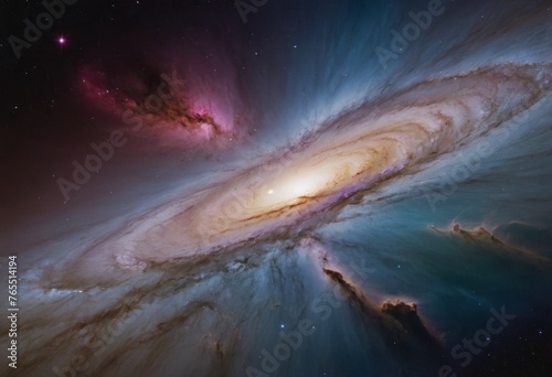 Galaxy with colorful nebula