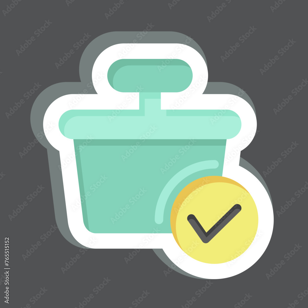 Sticker Verification. related to Contactless symbol. simple design editable. simple illustration Sticker Verification. related to Contactless symbol. simple design editable. simple illustration