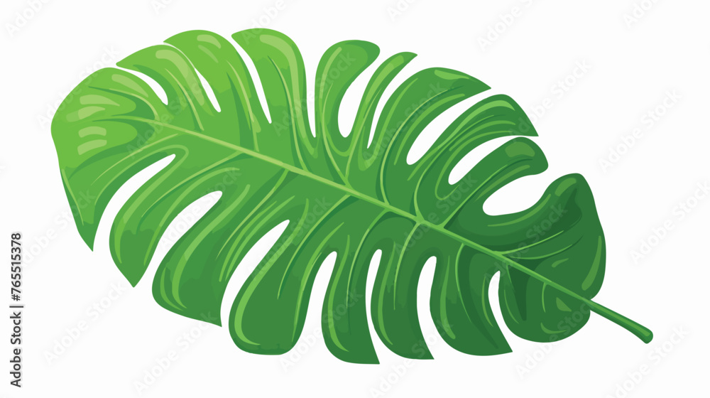 Tropical leaf plant nature icon Flat vector