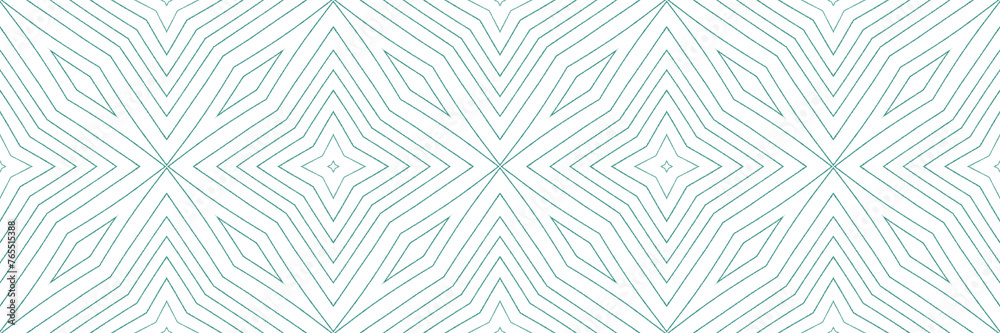 Textured stripes seamless border. Turquoise - obrazy, fototapety, plakaty 