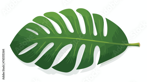 Tropical leaf plant nature icon Flat vector