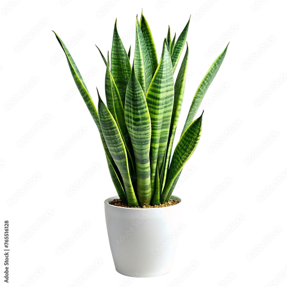 Snake plant on white pot. isolated on transparent background. Snake plant on white pot. isolated on transparent background.