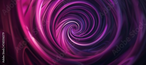 Abstract background with pink spiral in dark purple color. Modern wallpaper design for your project. The concept of the swirl effect on the wall. Dark purple background with 3d effect swirl for design