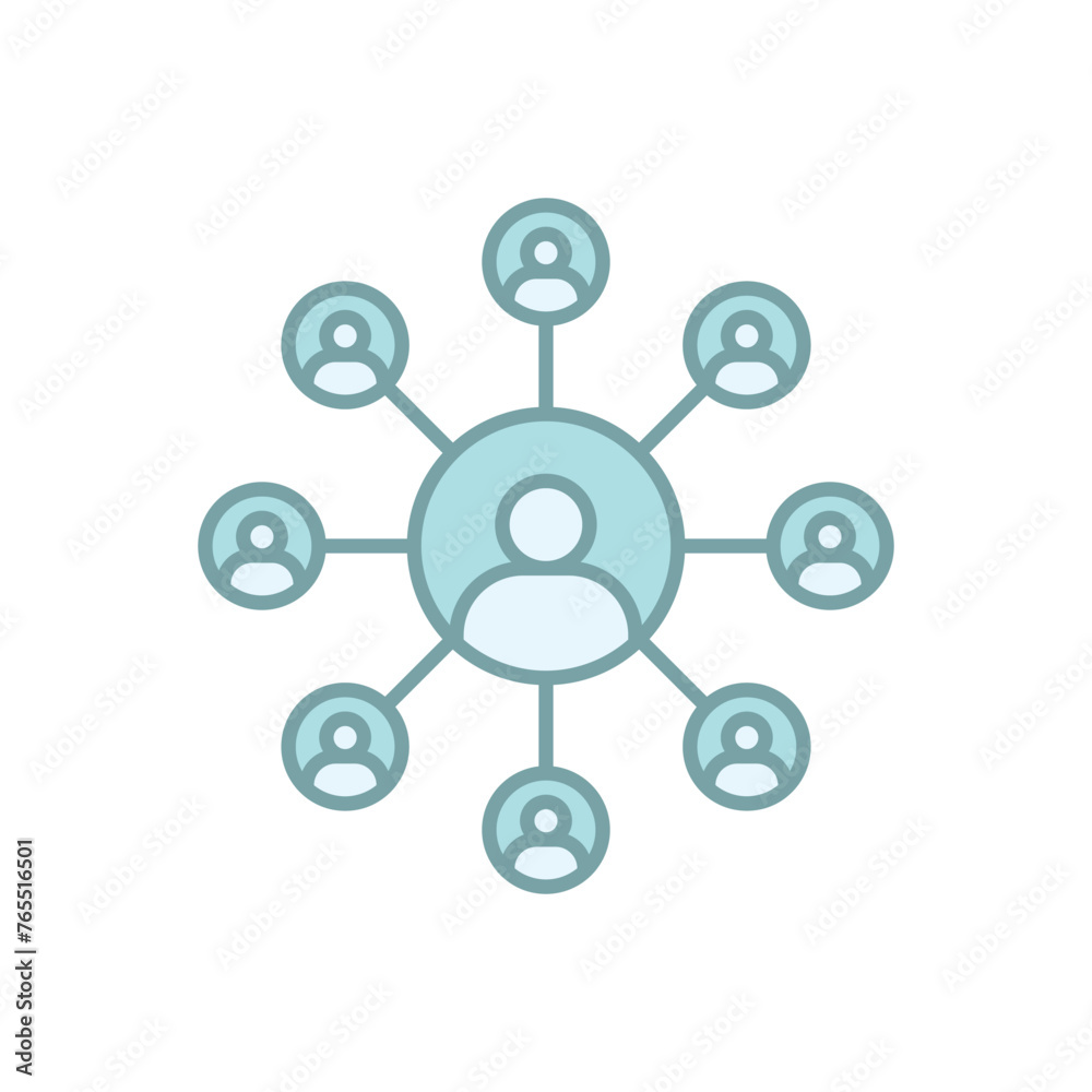 Blue Line Connect Call vector icon Blue Line Connect Call vector icon