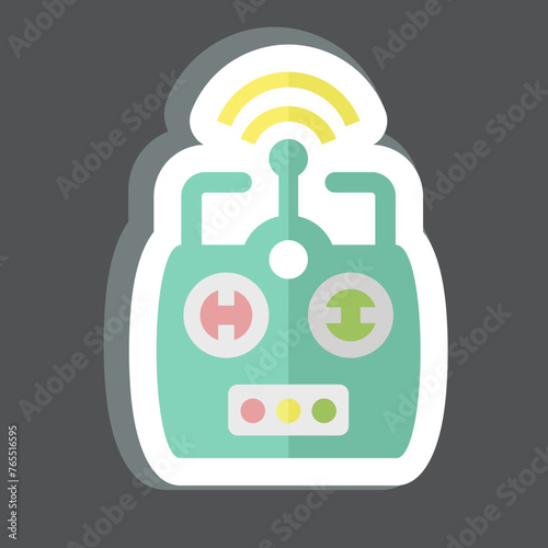 Sticker Remote Control. related to Drone symbol. simple design editable. simple illustration