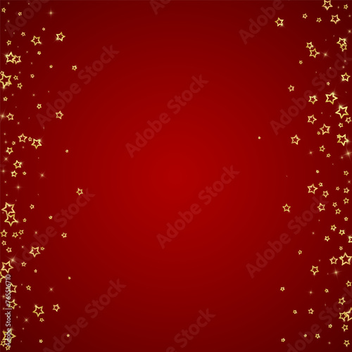 Gold sparkling star confetti.