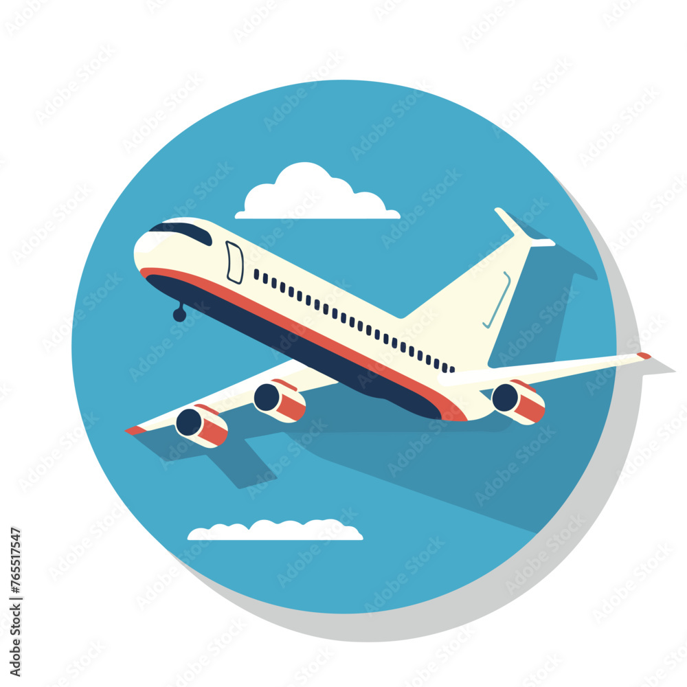Airplane icon design flat vector illustration 