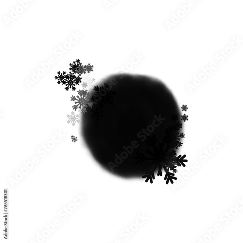 Artistic winter mask. Basis element for design on white background universal use