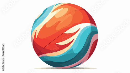 Volleyball ball vector icon Flat vector isolated on white