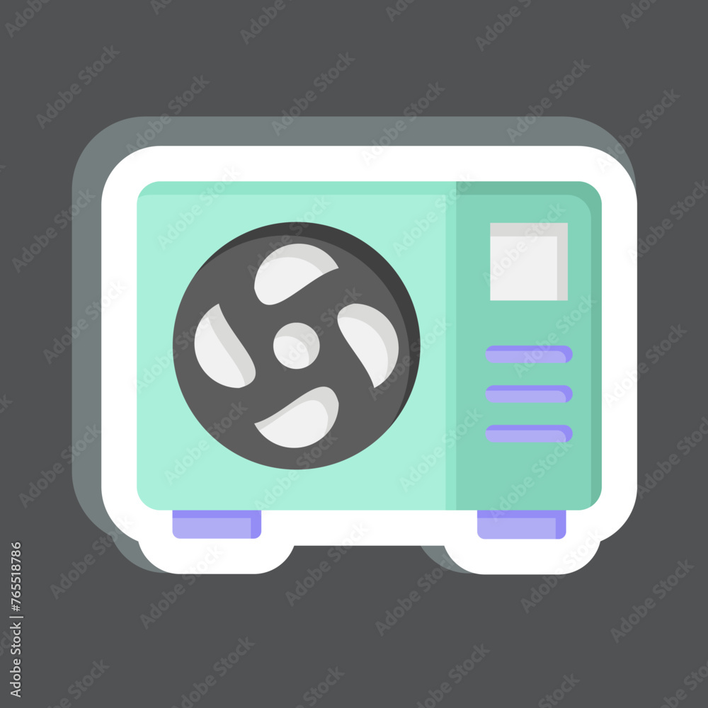 Sticker Out Door Air. related to Air Conditioning symbol. simple design editable. simple illustration Sticker Out Door Air. related to Air Conditioning symbol. simple design editable. simple illustration