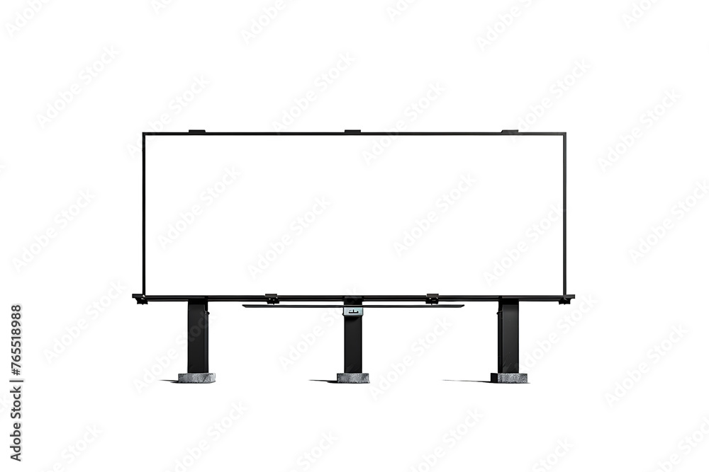 White transparent billboard on transparent background. White transparent billboard on transparent background.